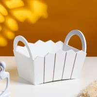 Подарочный ящик «Мария», 25×16×17 см, МДФ, белый