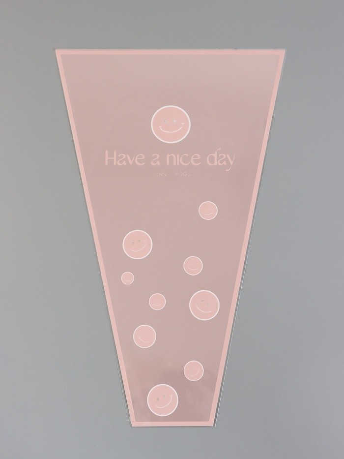 Пакет цветочный Конус, розовый, 28×9×44 см±1 см