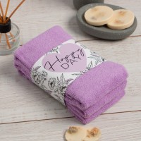 Набор махровых полотенец Happy day, 30×30 см - 3 шт., 340 г/м², 100% хлопок