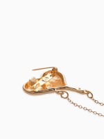 Брошь «Сердце. Корейский стиль», цвет золото