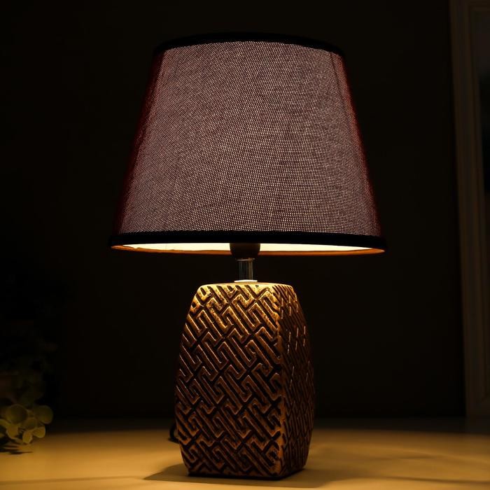 Лампа настольная 16444/1BR E14 40вт бронза 22х22х34 см RISALUX