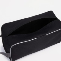 Косметичка на молнии мужская, с ручкой, чёрная