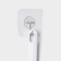 Ёршик для унитаза Доляна, силиконовый, 7×4×39 см, серый