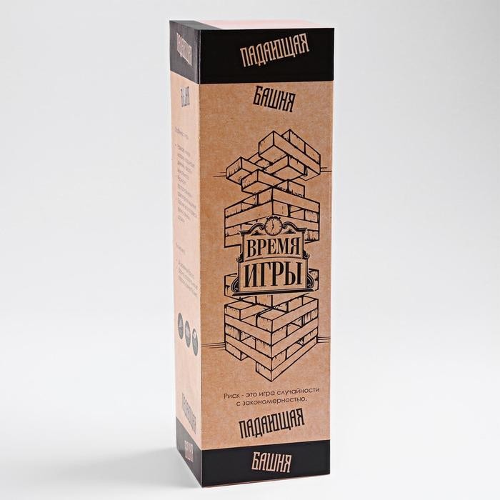 Падающая башня дженга "Время игры", 54 бруска, 27 х 7.5 см