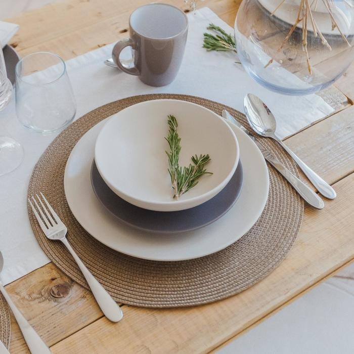 Тарелка суповая Доляна «Пастель» 700 мл, d=18 см, цвет коричневый