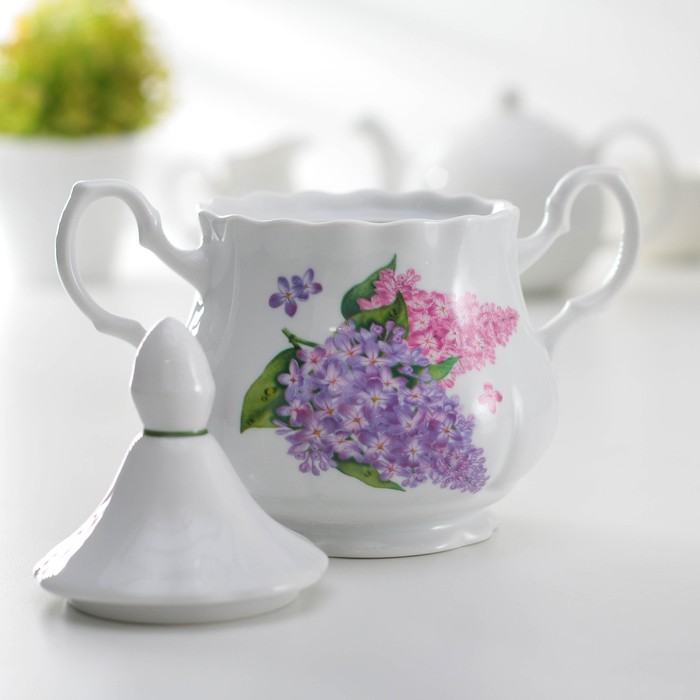 Сахарница «Сирень», 550 мл, с крышкой