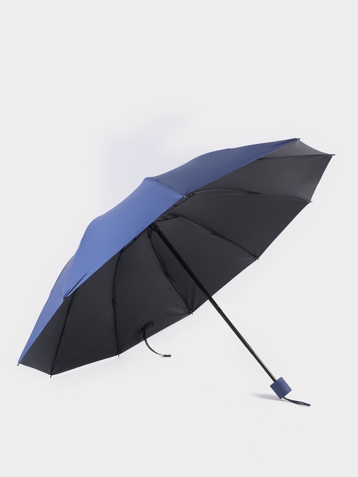 Зонт механический «Однотон», 4 сложения, 10 спиц, R=54/62 см, D = 108 см, МИКС