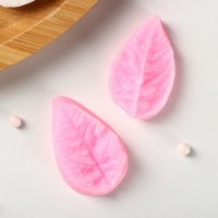 Молд «Лист розы», 2 части, 5×3 см, цвет МИКС