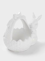 Конфетница Доляна «Зайка», 450 мл, 20×13×16.3 см, доломит, белая