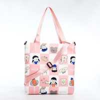 Шопер на молнии, цвет голубой/чёрный