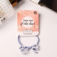 Резинка для волос "Веста" бусинки, 4,5 см, микс