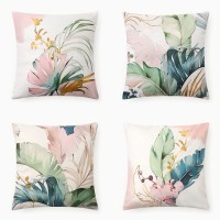 Наволочки декоративные «Этель. Тропики» набор 4 шт., 40×40 см, велюр
