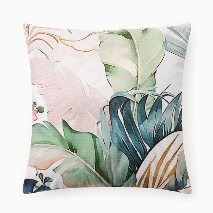 Наволочки декоративные «Этель. Тропики» набор 4 шт., 40×40 см, велюр Наволочки декоративные «Этель. Тропики» набор 4 шт., 40×40 см, велюр