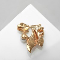 Брошь «Рыбка», цветная в золоте