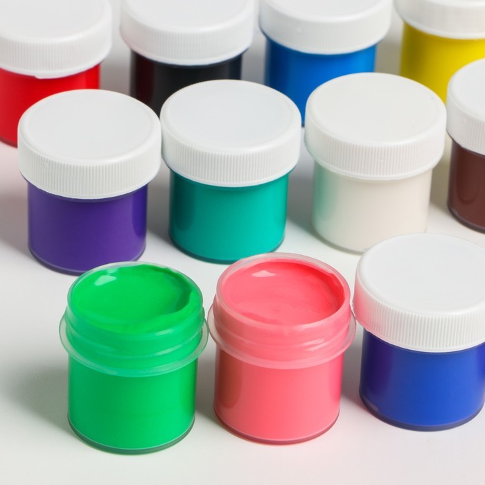 Гуашь 12 цветов по 10 мл, Трансформеры