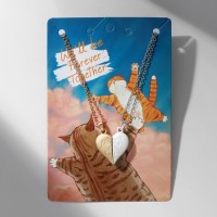 Кулоны парные на магните «Мир», 45 см, цвет МИКС