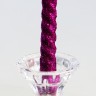 Набор свечей витых, 1.5×15 см, 2 шт., блестки, сиреневый