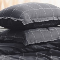 Постельное бельё Этель 1,5 сп Cage: graphite, 143х215 см, 150х215 см, 50х70+3 см-2 шт, мако-сатин, 114г/м2