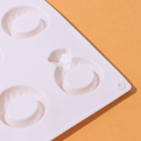 Форма для льда и кондитерских украшений Доляна «Колечки», 27,9×6,1 см, цвет МИКС