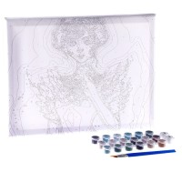 Хэллоуин. Картина по номерам на холсте с подрамником «Таинственная девушка», 30 х 40 см