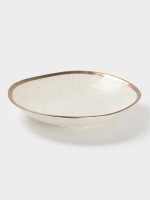 Блюдо фарфоровое сервировочное Magistro Poursephona, d=24 см, бежевый