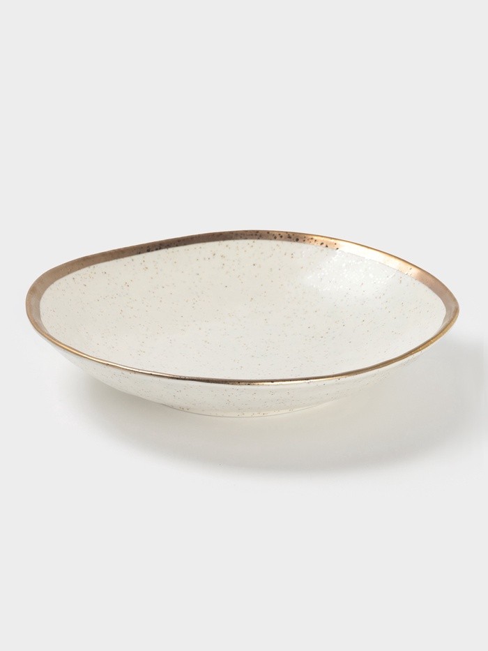 Блюдо фарфоровое сервировочное Magistro Poursephona, d=24 см, бежевый