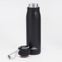 Термос Traveller «Мастер К.», 600 мл, для чая, кофе, сохраняет тепло 10 ч, 26×7 см, черный