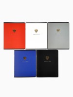 Тетрадь в клетку, 48 л., А5, на скрепке, блок №1 «Патриотизм» тиснение, МИКС