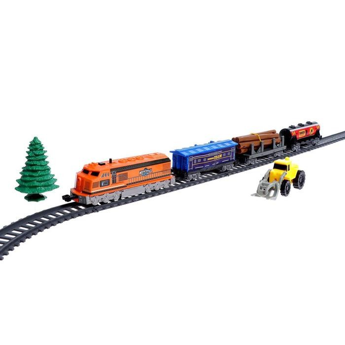 Железная дорога «Лесопилка», работает от батареек, длина пути 450 см