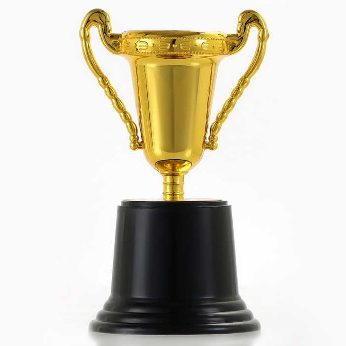 Кубок 063 В, наградная фигура, золото, подставка пластик, 14.5 см