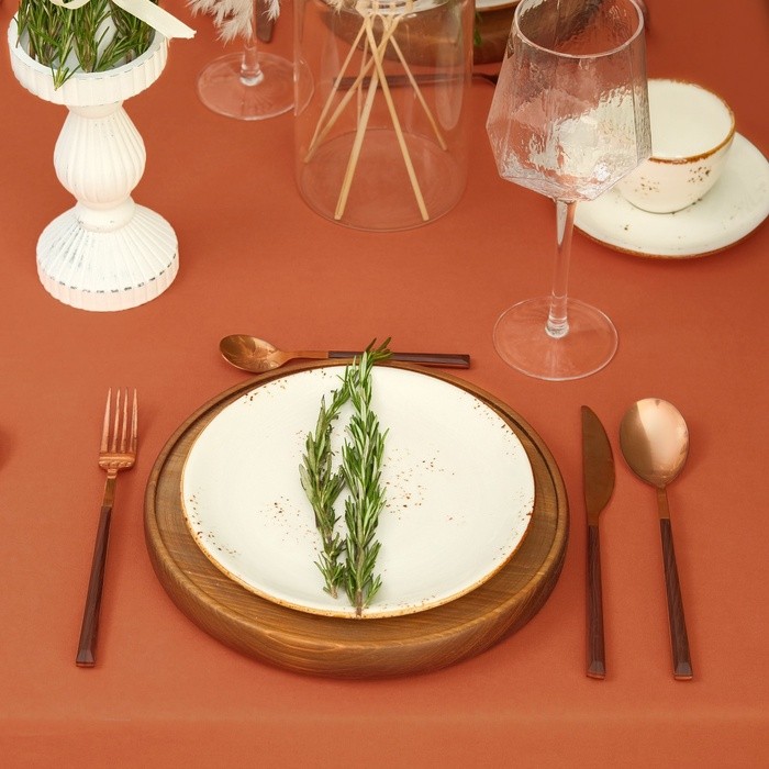 Скатерть Этель Kitchen 150х110 см, цвет оранжевый, 100% хлопок, саржа 220 г/м2