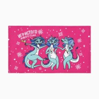 Полотенце новогоднее Доляна "Игристого нового года" 28х46 см, 100% хл, рогожка 164 г/м2