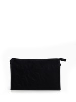 Косметичка на молнии, треугольная, большая, I love, чёрная
