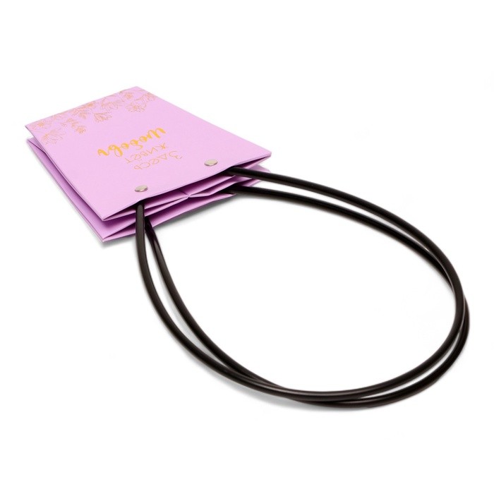 Сумка для цветов Лиловая «Здесь живет Любовь» влагостойкая 12×12 - 8×8 - 12.5 см