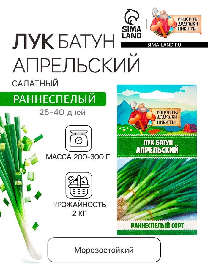 Семена Лук батун "Апрельский", 0,5 г