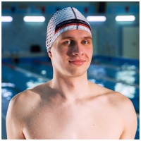 Шапочка для плавания взрослая ONLYTOP, тканевая, обхват 54-60 см