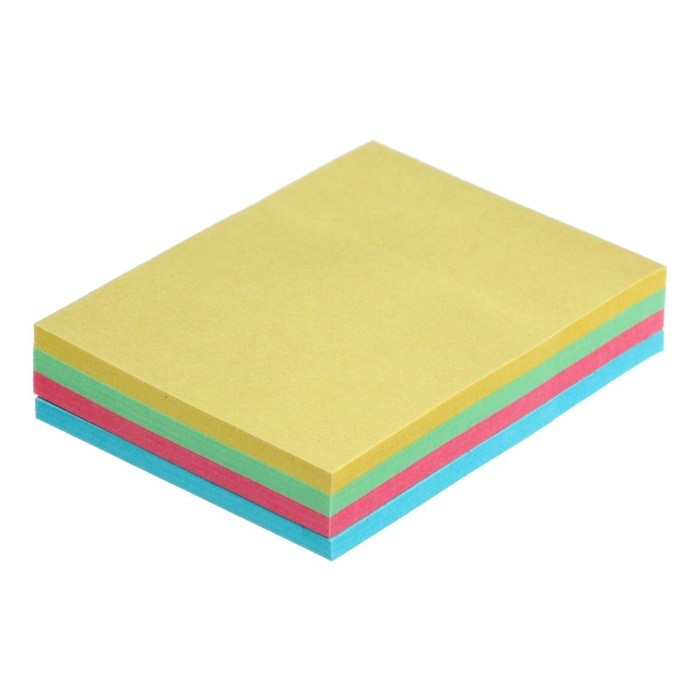 Блок с липким краем, 51×38 мм, 100 листов, 4 цвета, пастель