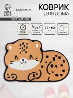Коврик для дома Доляна «Тигр», влаговпитывающий, 60×39 см