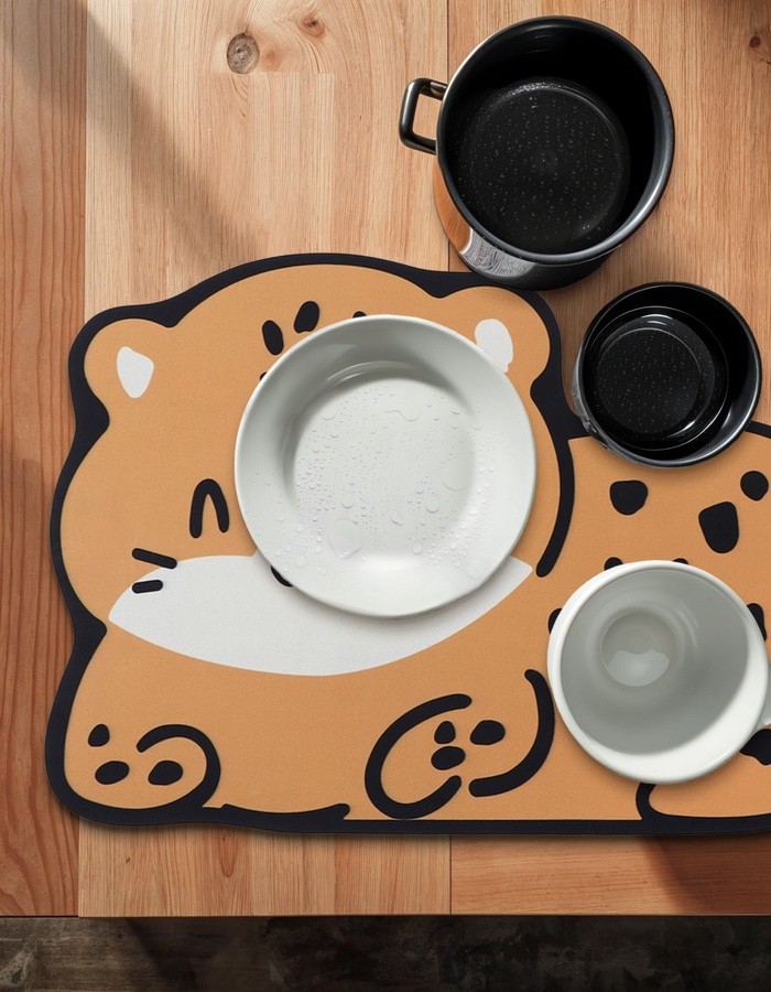 Коврик для дома Доляна «Тигр», влаговпитывающий, 60×39 см