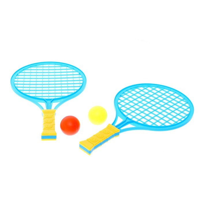 Набор ракеток «Крутой теннис», 2 ракетки, 2 шарика, цвет МИКС