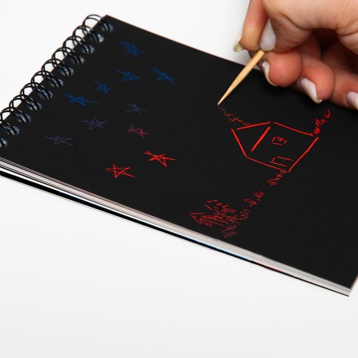 Гравюра блокнот детский «Холодное сердце», 10 листов, наклейки