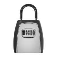 Ключница с кодовым замком ТУНДРА, с дужкой, серая, 80х70х35 мм