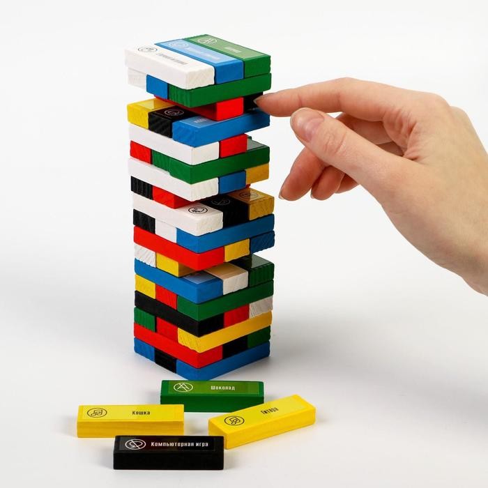 Дженга падающая башня «Коммуникативная», 54 бруска, 7+