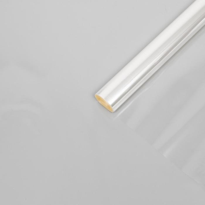 Плёнка для цветов прозрачная 0.6×18.6 м, 400 г, 40 мкм