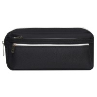 Пенал мягкий 3 отделения, 130 х 210 х 100 мм, объёмный, Calligrata, чёрный