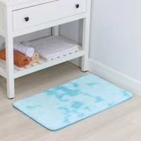 Коврик Доляна «Пушистик», 50×80 см, голубой