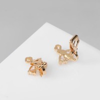 Клипсы для ушей QF «Балерина», цвет белый в розовом золоте