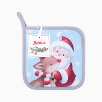 Прихватка Доляна "Новогоднее волшебство" 17х17 см, 35% хл, 65% пэ, ватин 250 г/м2