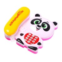 Музыкальный телефон детский «Мультифон: Панда», русская озвучка, работает от батареек