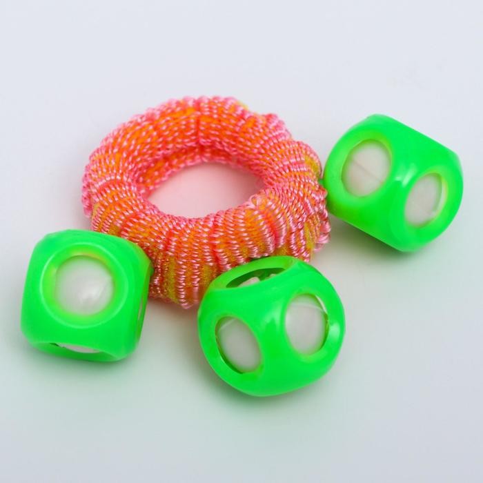 Погремушка - браслет «На ручку», 3 шарика, цвета МИКС